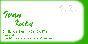 ivan kula business card